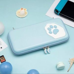 Blue Cat Paw Nintendo Switch Case